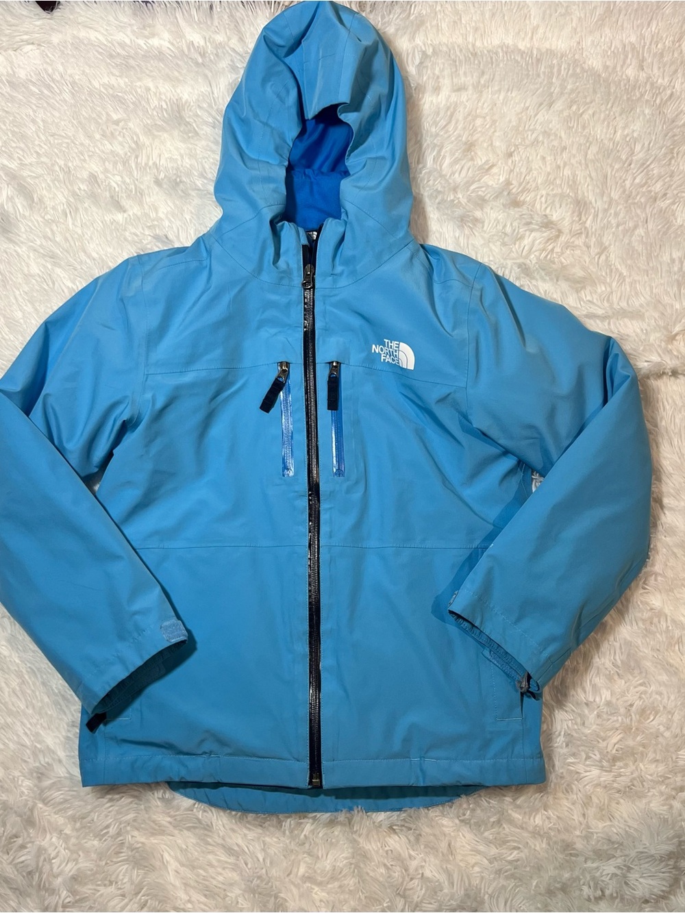 The North Face Men's Sky Blue Ski Hooded Jacket
